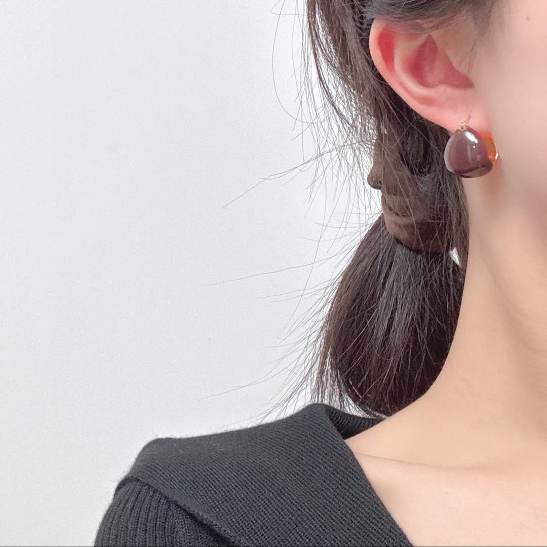 Miu Miu Elegant Brown Drop Earrings